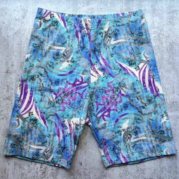 Vintage 80s/90s spandex shorts neon Jazzercise size Large women's the Body Co. - Picture 5 of 5